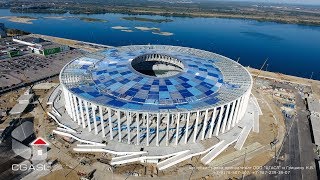 Аэросъемка строящегося стадиона "Нижний Новгород"