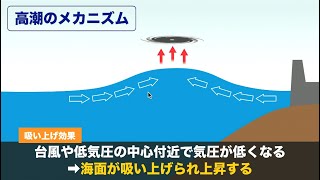 【高潮のメカニズム】台風14号で鹿児島県に暴風・波浪・高潮特別警報
