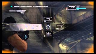 Binary Domain - Chap 2: Dan Rescue Charlie & Faye From Drowning Sequence, Assault & Rapid Xbox 360