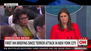 Huckabee Sanders rips 'disgusting' question when asked if White House believes slavery was wrong