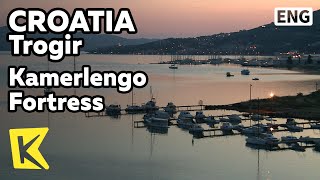 【K】Croatia Travel-Trogir[크로아티아 여행-트로기르]카메렝고 요새에서 보는 일몰/Kamerlengo Fortress/Sunset/Sea/Landscape