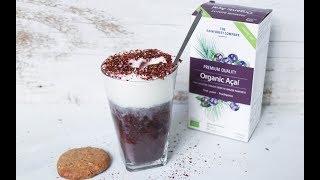 ACAI LATTE - How to make PURPLE Cappuccino | VEGAN
