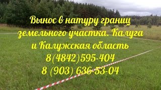 Вынос в натуру границ земельного участка. Вынос границ участка