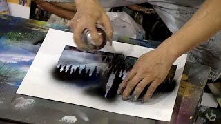 AMAZING FIRE SPRAY PAINTING - STREET ARTWORK IN TAIWAN