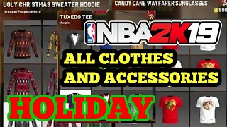 NBA 2K19 ALL HOLIDAY CLOTHES AND ACCESSORIES HAVE BEEN REVEALED *NOT CLICKBAIT*