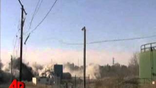 Raw Video: Ohio Tower Demolition Goes Wrong