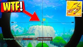 WORLD RECORD Fortnite LONGEST "CROSSBOW" SHOT! ? - Fortnite Battle Royale Funny Moments