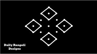 How to draw Creative rangoli & kolam | 7 dots Muggulu beginners | Daily Rang Rangoli Designs #1553