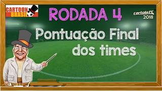 CARTOLA FC 2018 - Rodada 4 - Pontuação Final dos Times! Sai Zica!