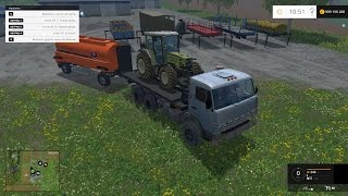 Farming Simulator 2015. Мод КамАЗ-55102+пак аддонов. (Ссылка в описании)