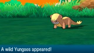 Pokemon Sun & Moon - How to Catch YUNGOOS (Route 1)