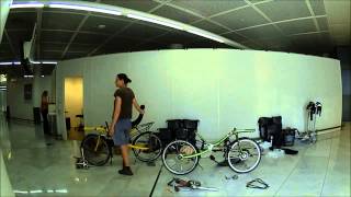 Assembling two Nazca Gaucho recumbent on the airport - Timelapse