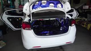 Hyundai elantra шумо-вибро изоляция салона и установка музыки