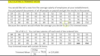 Calculating Mean, Median, Mode Example