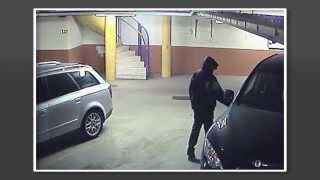 Inbrottstjuvar gripna i ett parkeringsgarage