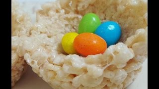 Rice Krispie Treat Bird's Nests with Bloopers!!