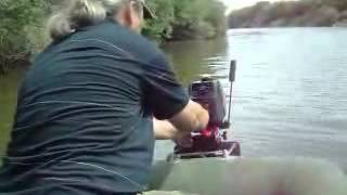 running motor Tohatsu 3,5  обкатка мотора Tohatsu 3,5 часть 1 flv