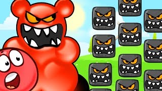 КРАСНЫЙ ШАР ПРОТИВ ЖЕЛЕЙНЫЙ МЕДВЕДЬ мультик игра   шарик и мишки из желе Red Ball 4 от Спуди