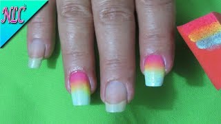 COMO HACER UN DEGRADADO EN LAS UÑAS - DEGRADADE NAIL ART - NLC