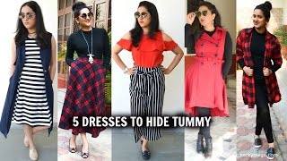 5 Dresses to hide tummy |  how to hide belly fat | Perkymegs