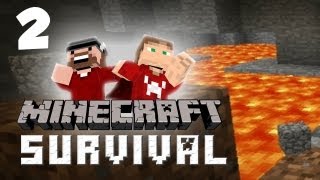 LAVA ALREADY? - Minecraft: Survival w/ Ze & Junkyard - Episode 2