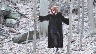 Sexy Mink Fur Coat In the Cold Winter Central Park NYC