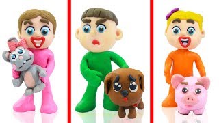 SUPERHERO BABY DOG PUPPY PET CARE ? Play Doh Cartoons Animation