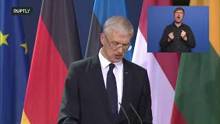 LIVE: German, Lithuanian, Estonian and Latvian leaders hold joint press event in Berlin