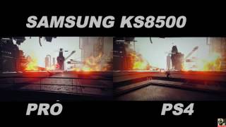 Nier Automata PS4 PRO vs PS4 ON SAMSUNG KS8500 SHOWDOWN