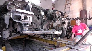 Opel Vectra А. Вытяжка лонжерона.  Поиск контрольной точки.