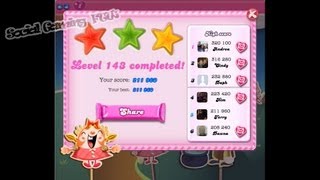 SocialGamingFTW - Candy Crush Saga - Episode 11 - Level 143 - 3 Star! - NO Boosters!