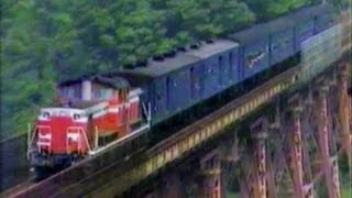 1984　夏の山陰本線　DD51牽引旧型客車のどん行列車