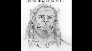Давайте нарисуем - орка Дуротана из фильма Варкрафт. Ork Durotan - movie Warcraft.