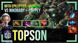 Topson - Tiny MID | with Epileptick1d + Ramzes vs Nikobaby + Puppey | Dota 2 Pro MMR Gameplay #3