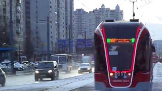 Трамвай Санкт-Петербурга 10-13: 71-931М "Витязь-М" б.0117 по №100 (04.01.20)