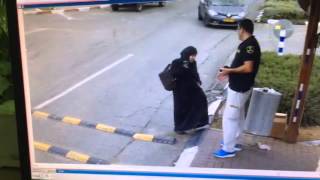 Watch: Cold-blooded terrorist stabs security guard