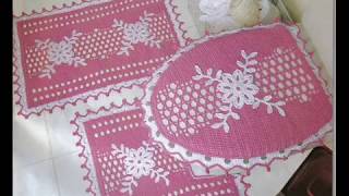 Коврики для ванной, связанные крючком. Crochet bath mats
