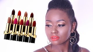 Pat McGrath Lust MatteTrance Lipsticks Review + Swatches on Dark Skin