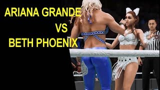 WWE 2K18 Ariana Grande vs Beth Phoenix