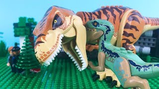 LEGO Jurassic World STOP MOTION LEGO Jurassic World: T-Rex vs Velociraptor | LEGO | By Billy Bricks