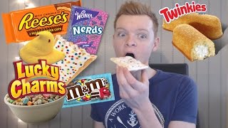 BRITISH TEEN REACTS TO AMERICAN CANDY!