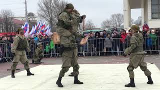 Показательное выступление Разведки, Симферополь, 23 февраля 2018г. Площадь Ленина