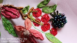 Embroidery dress - Вышивка лентами одежда - Ribbons Art - Needlework Art - Kurdele nakışi