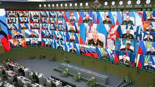 Селекторное совещание с руксоставом ВС РФ под председательством Сергея Шойгу (6.04.2021)