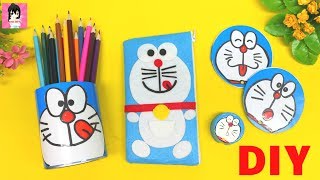 Cách làm đồ dùng học tập DORAEMON "SIÊU DỄ" 2018 / DIY BACK TO SCHOOL SUPPLIES 2018!