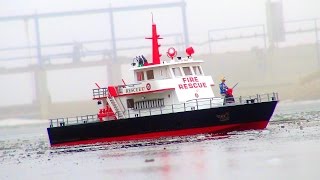 RC ADVENTURES - iCE BREAKER - Fire & Rescue Boat Maiden Voyage - Aquacraft RESCUE 17