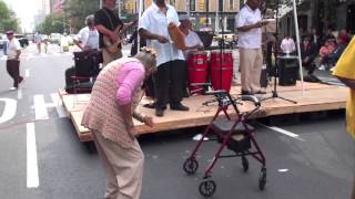 90 year old woman Salsa dancing NYC