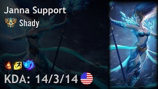 Janna Support vs Sona - Shady - NA Challenger Patch 8.4