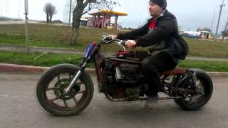 Постройка мотоцикла с двигателем заз.Часть 3 Первый выезд своим ходом