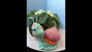Мастер-класс по вязанию игрушки - улитки. Часть 3.  mp4